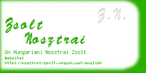 zsolt nosztrai business card